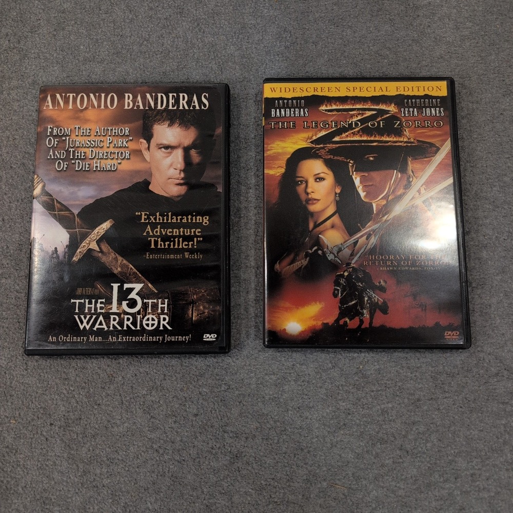 Antonio Banderas DVD Lot The 13th Warrior & The Legend of Zorro Special Edition - Picture 1 of 2